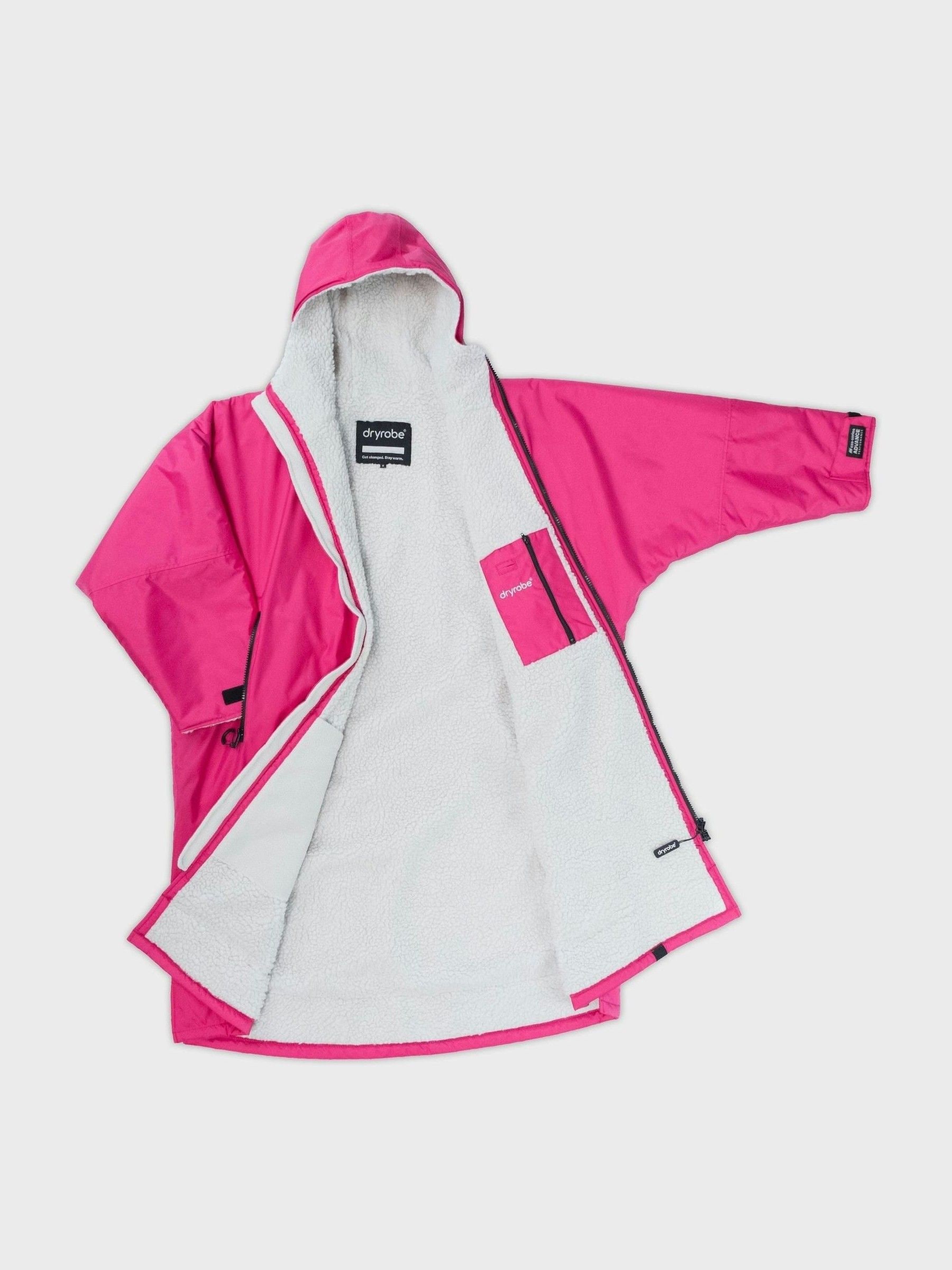 Roze/lichtgrijs - dryrobe Advance Adult Long Sleeve Changing Coats