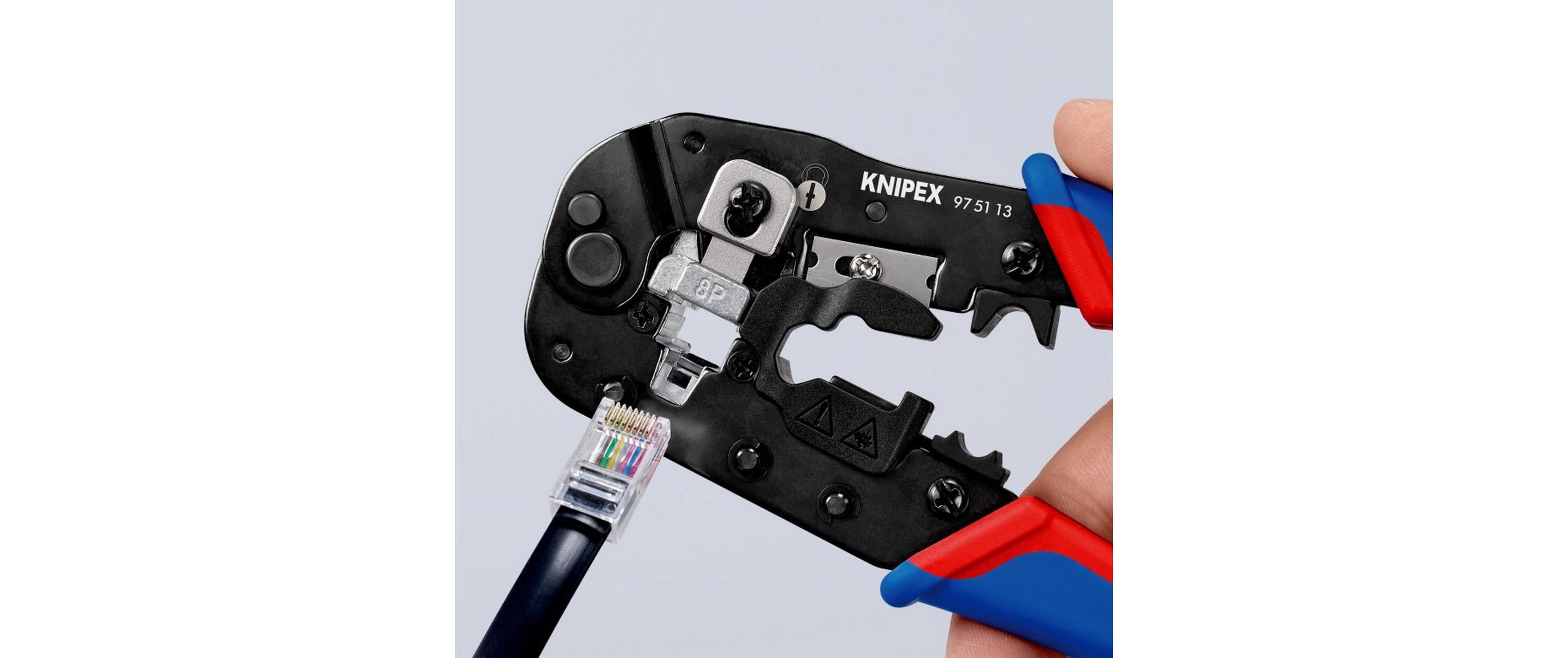 Crimpzange für RJ45-Westernstecker 190 mmCrimpzange für Kabelschnitt