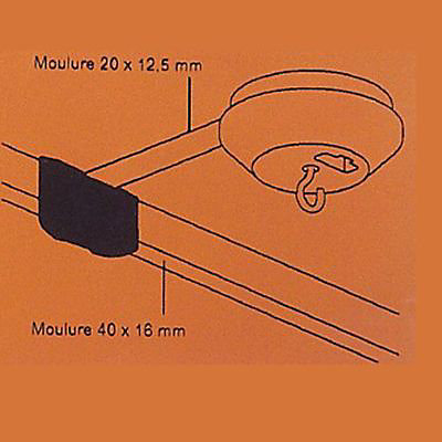 Raccord mur-plafond pour moulure 40 x 16 mm Legrand