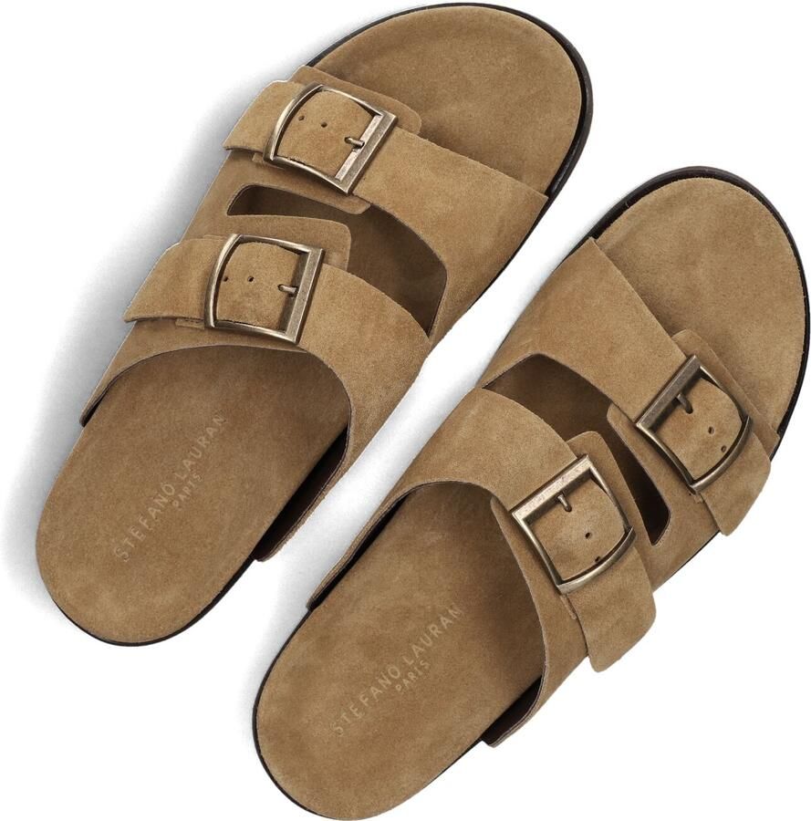 STEFANO LAURAN Slippers Heren 26005 Maat: 47 Materiaal: Suède Kleur: Camel