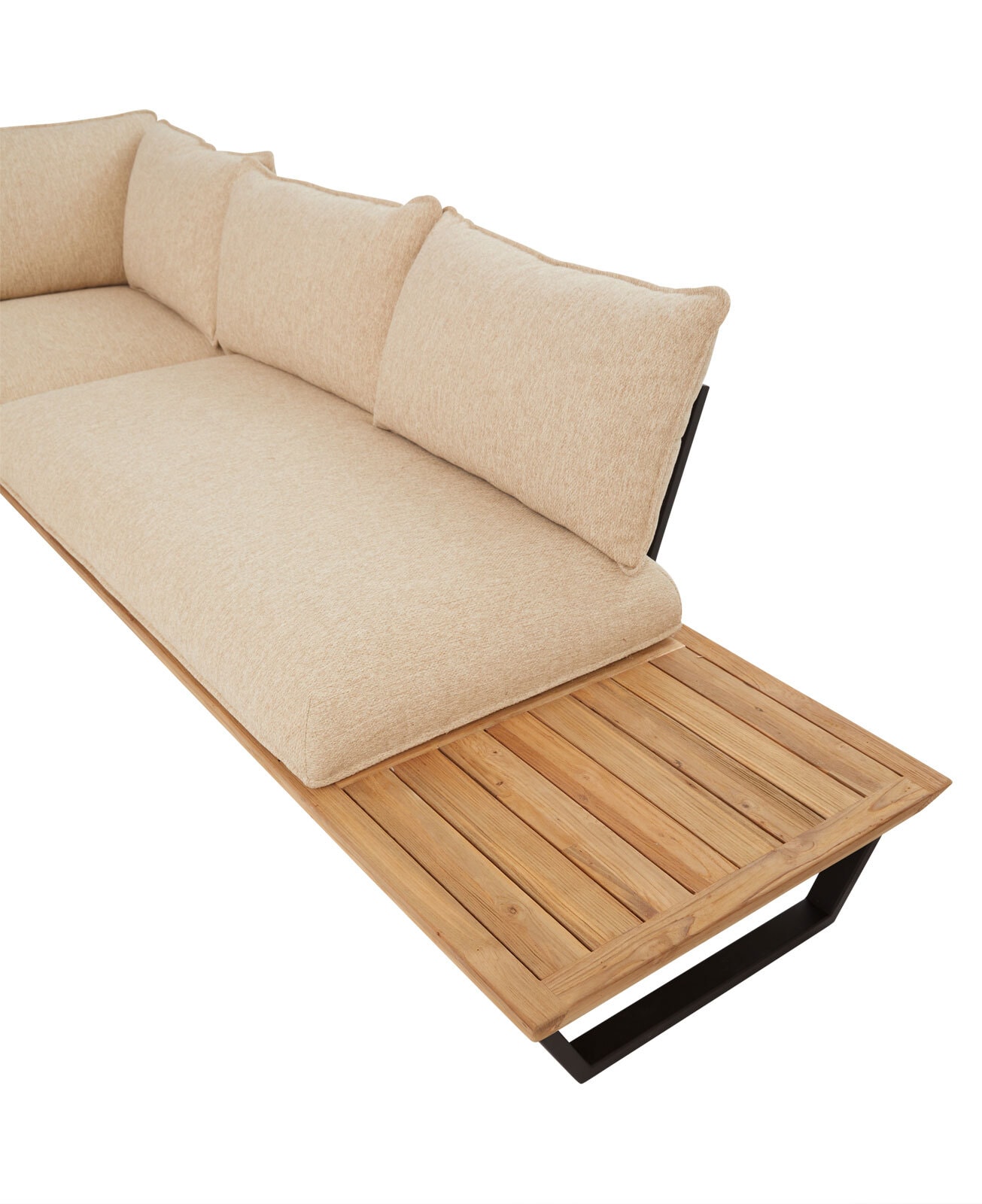 Garden FLAIR Loungeecke Garten OLIVIA 3-teilig Teak /beige
