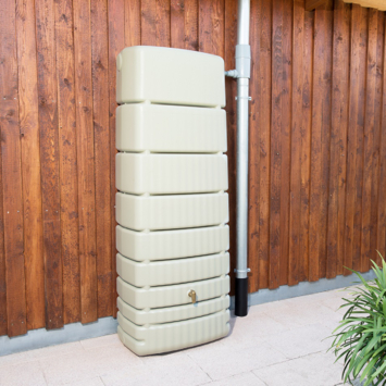 4Rain regenton Slim beige kunststof 650 L