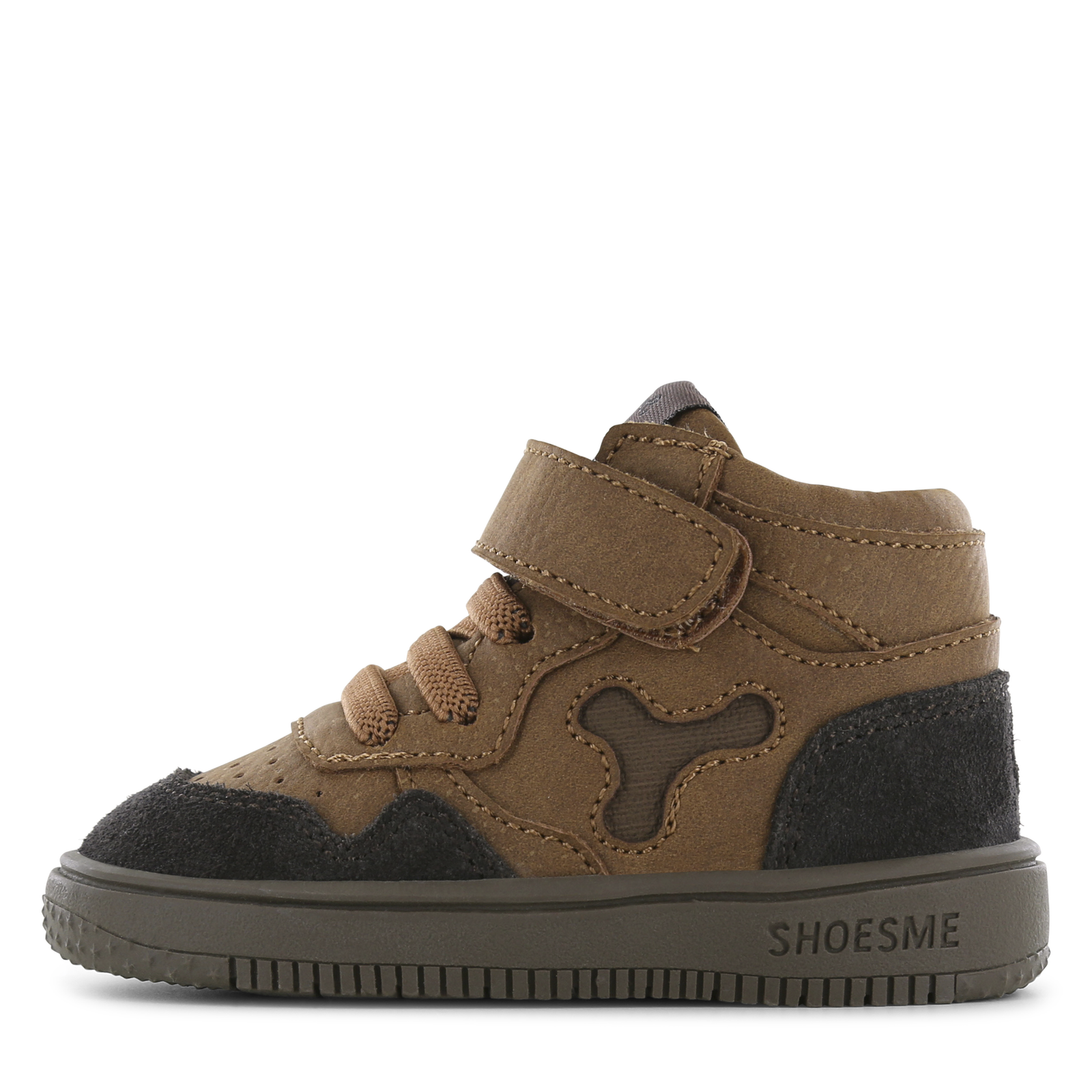 Shoesme cognac bruin basket sneakertje Microleer, Suède | Sale