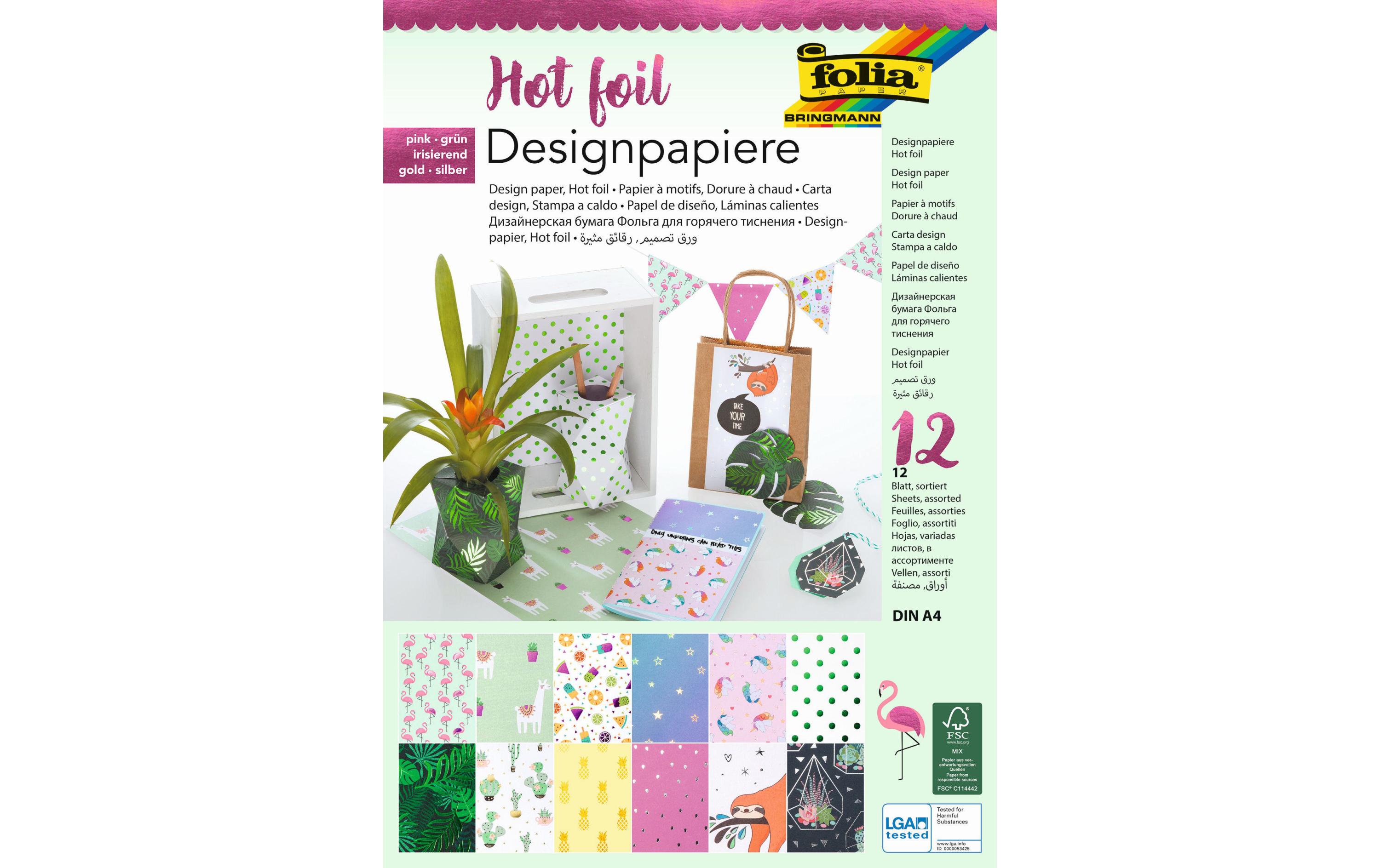 Designpapier Hot foil II Farbig sortiertDesignpapier Hot foil II A4