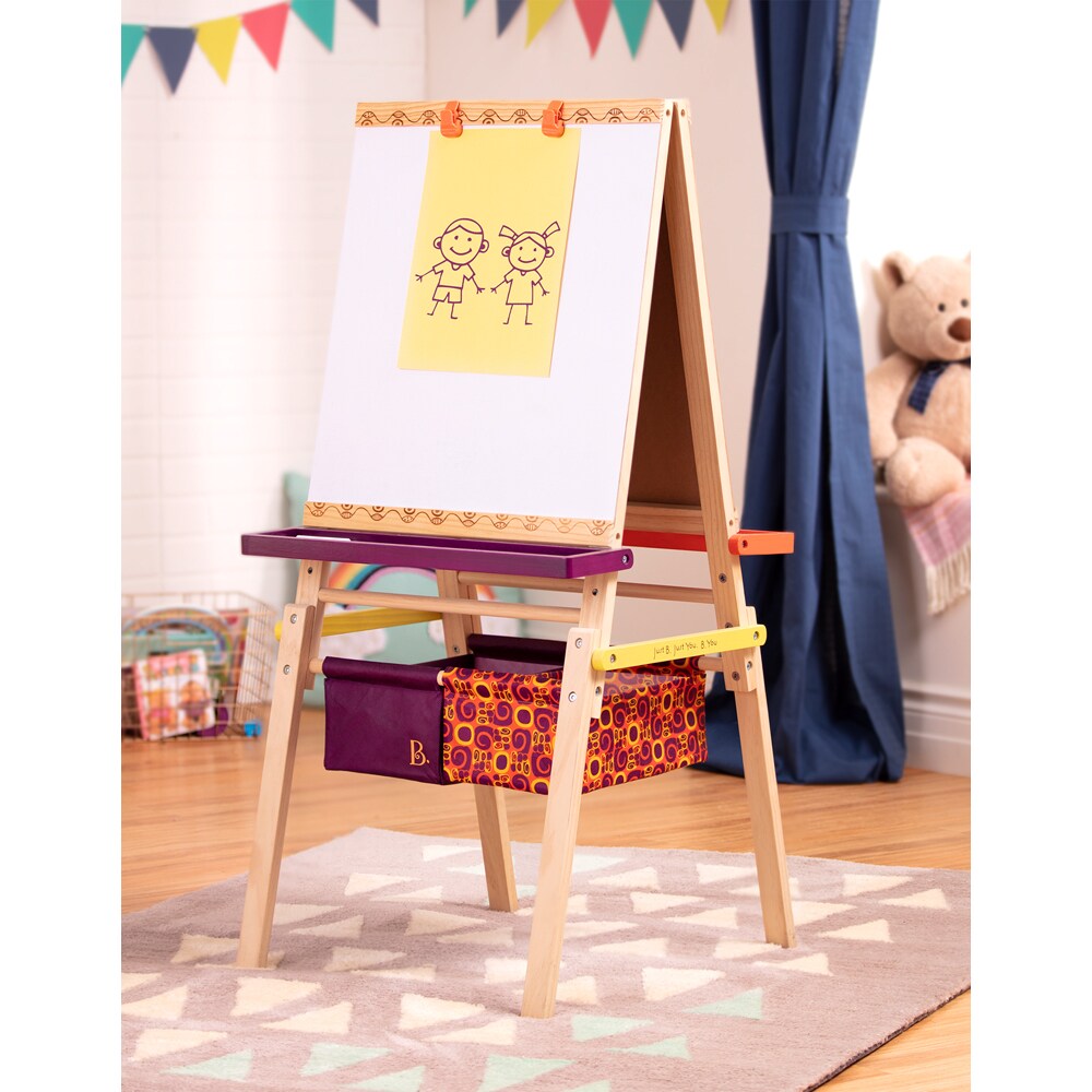 B.TOYS B. Holz-Staffelei - Mal Standtafel für Kinder