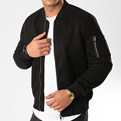 Bomber Suédine Noir