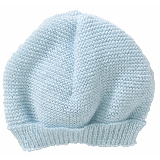 Bonnet maille bleu pascal naissance - BEBE9 CREATION