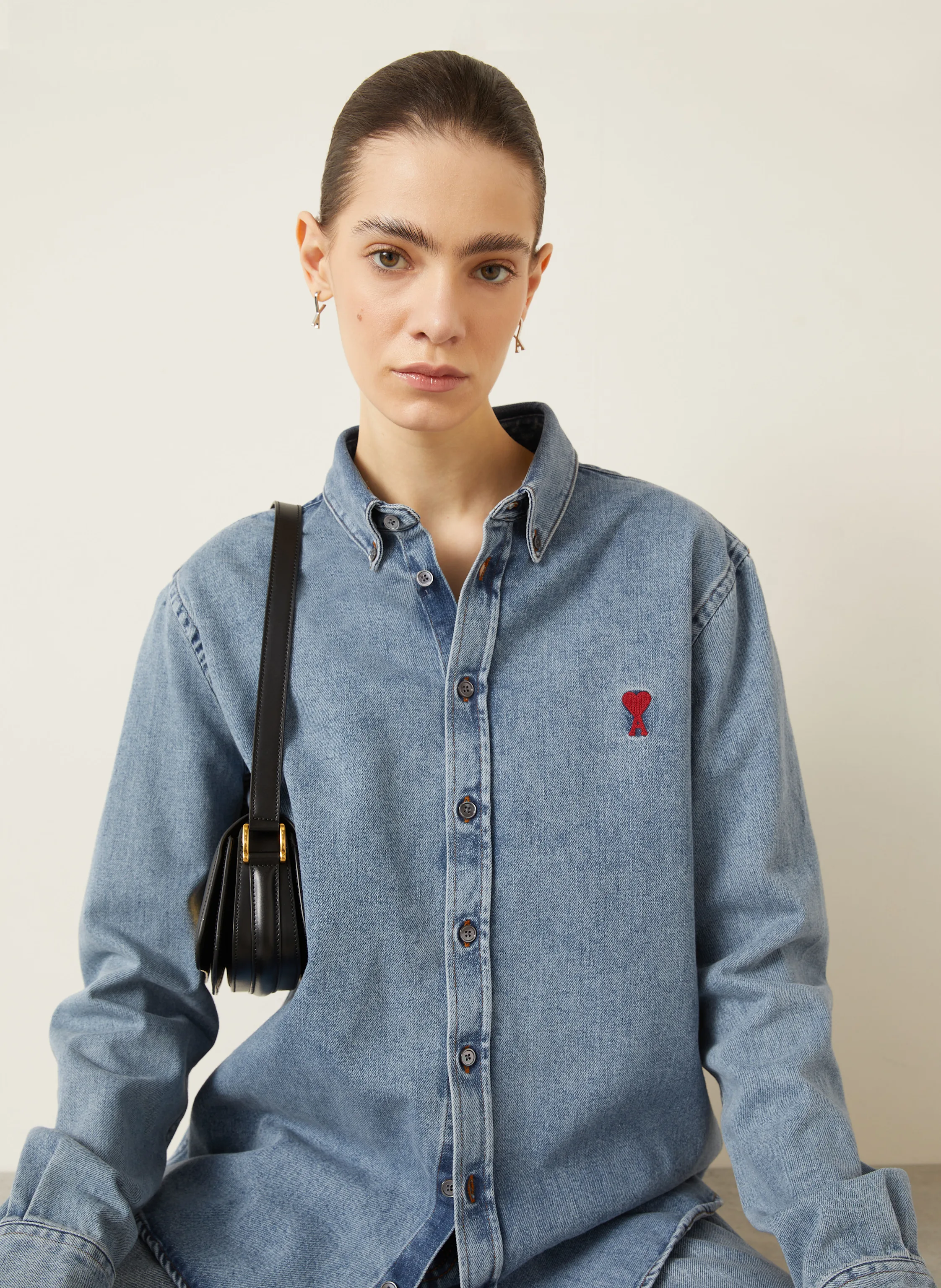 AMI PARIS Jeansbluse
