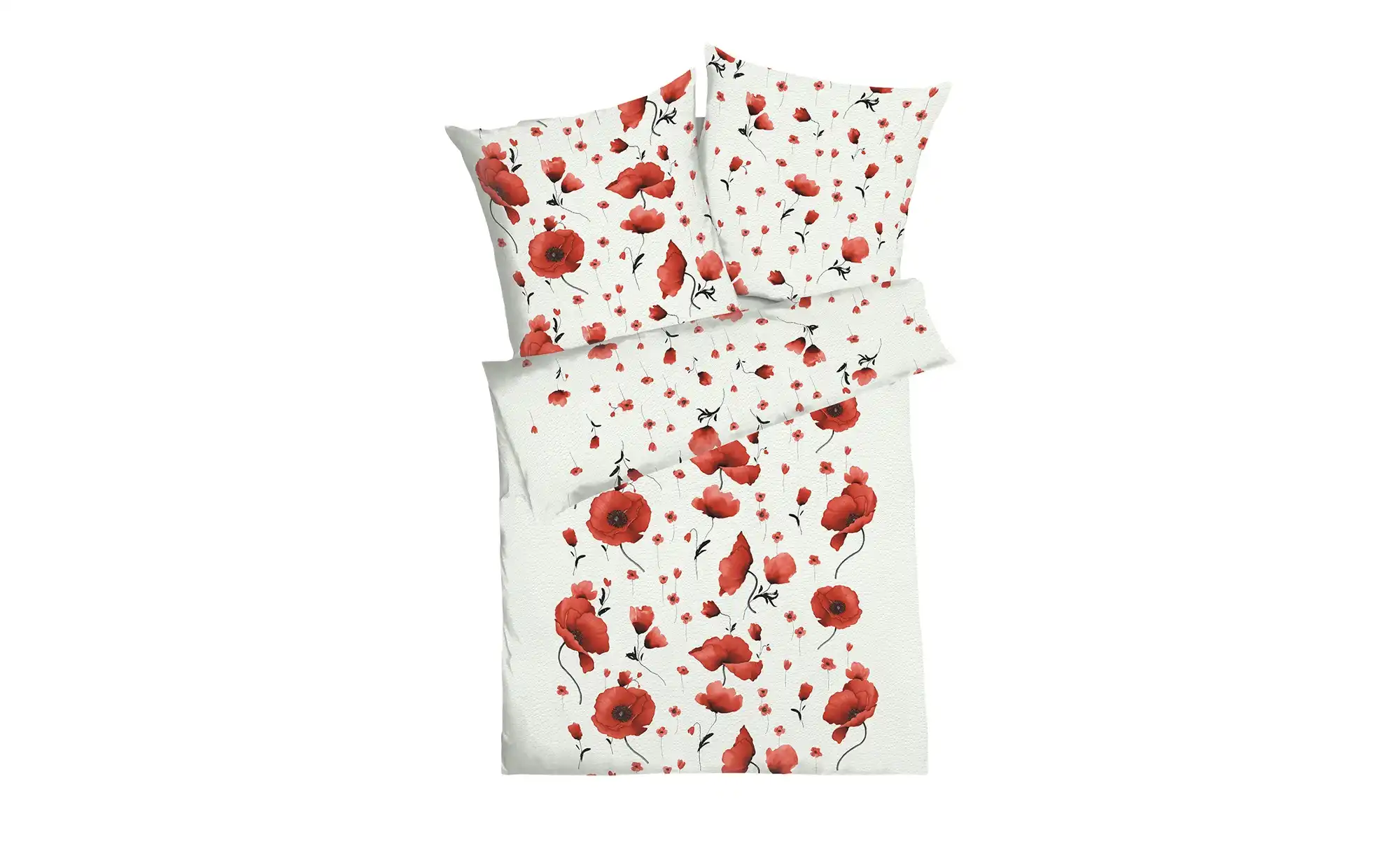 kaeppel Baumwoll Seersucker Bettwäsche Scarlett Poppies