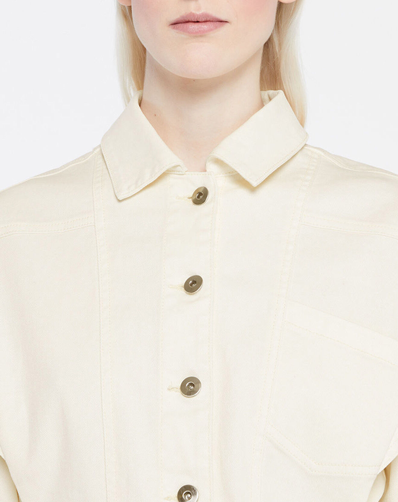 Galeries Lafayette Robe en Denim Patti écrue