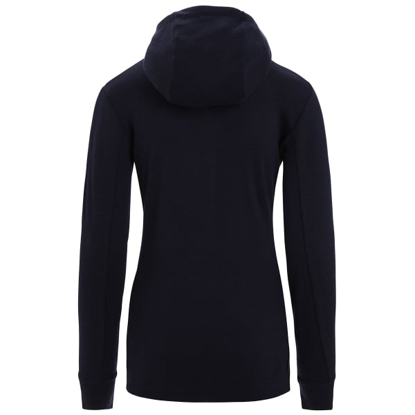 Veste polaire randonnée ICEBREAKER W QUANTUM III LS ZIP HOOD MIDNIGHT NAVY