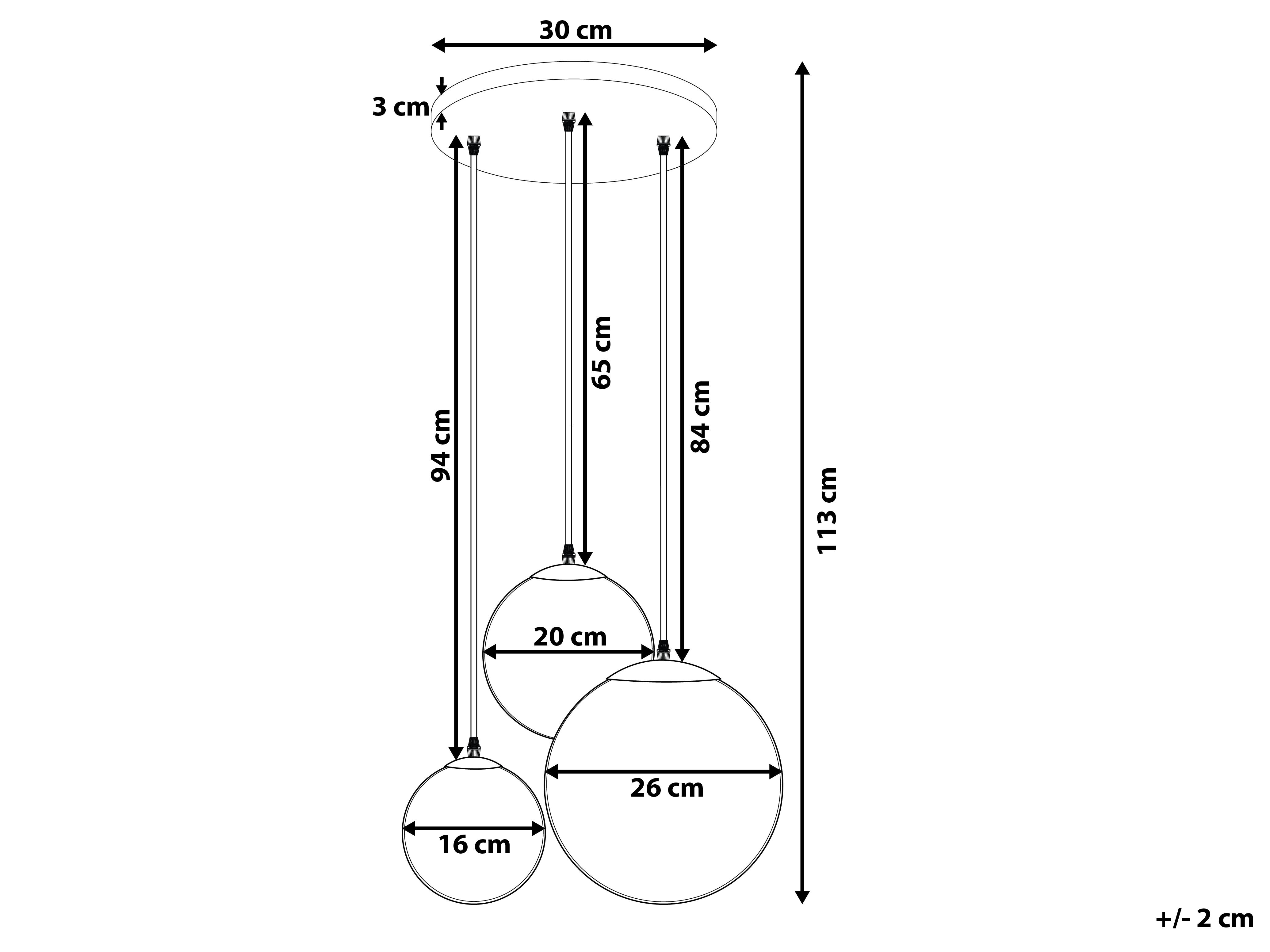 Hanglamp LADON Glas Transparant