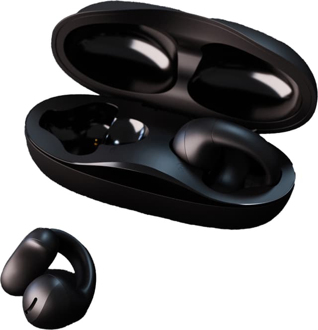 Happy Plugs OWS Clip true wireless open-ear høretelefoner (sort)
