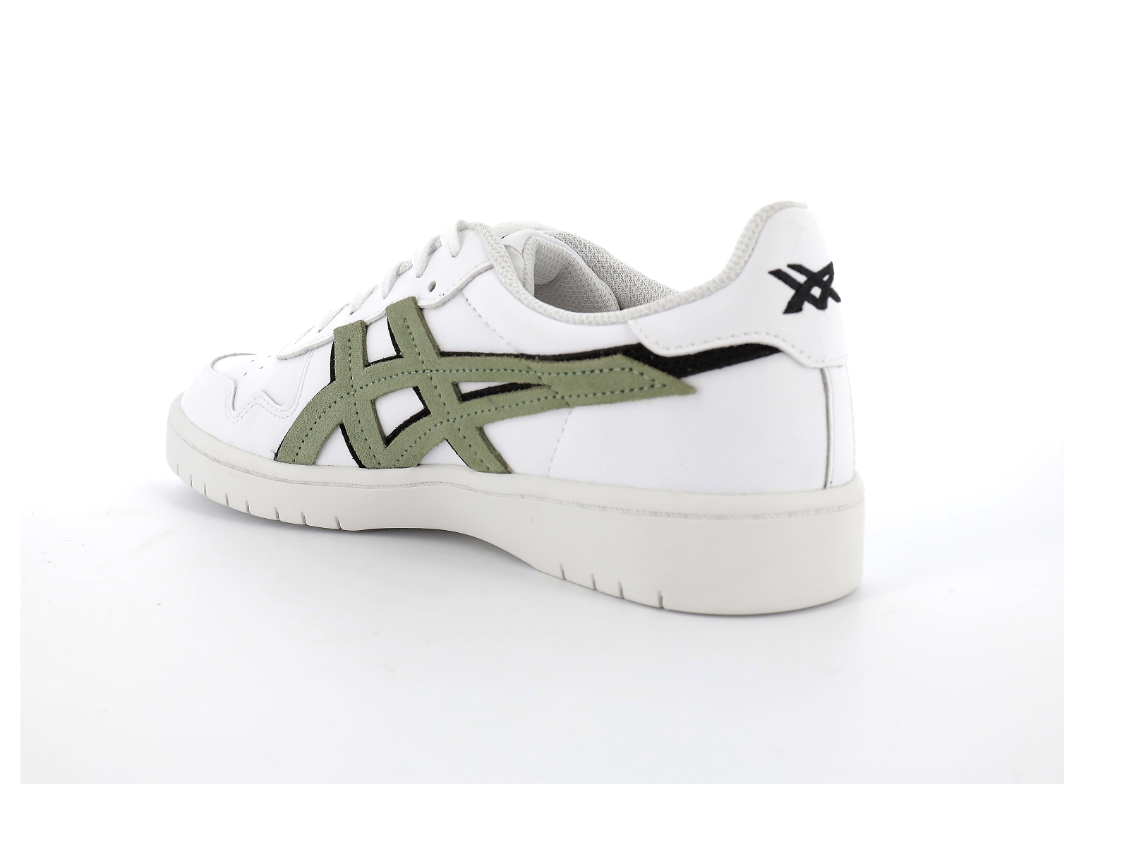 Asics-1201A381 Cuir Blanc Vert