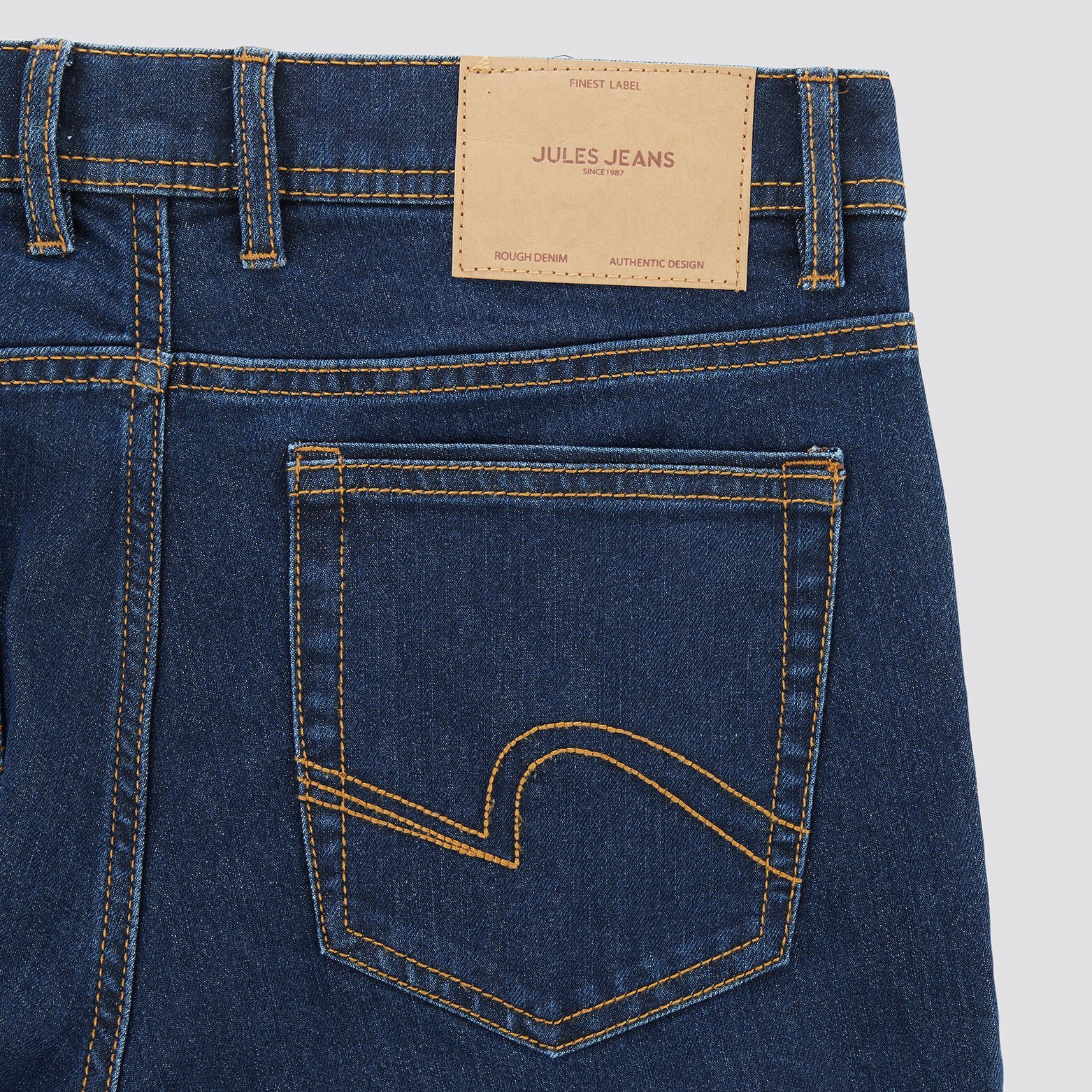 Jean slim en coton et polyester recyclés Bleu