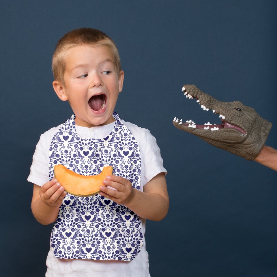 Serviette Enfant Élastique Scandinavia Bleu
