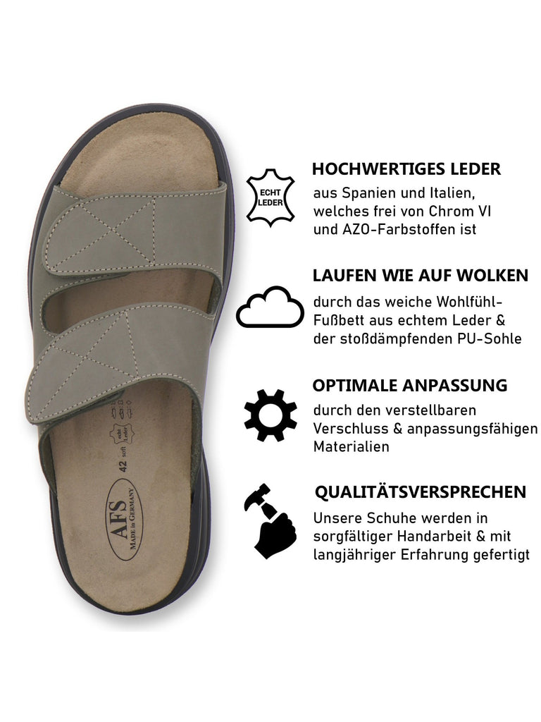 Hausschuhe Herren Wechselfußbett khaki
