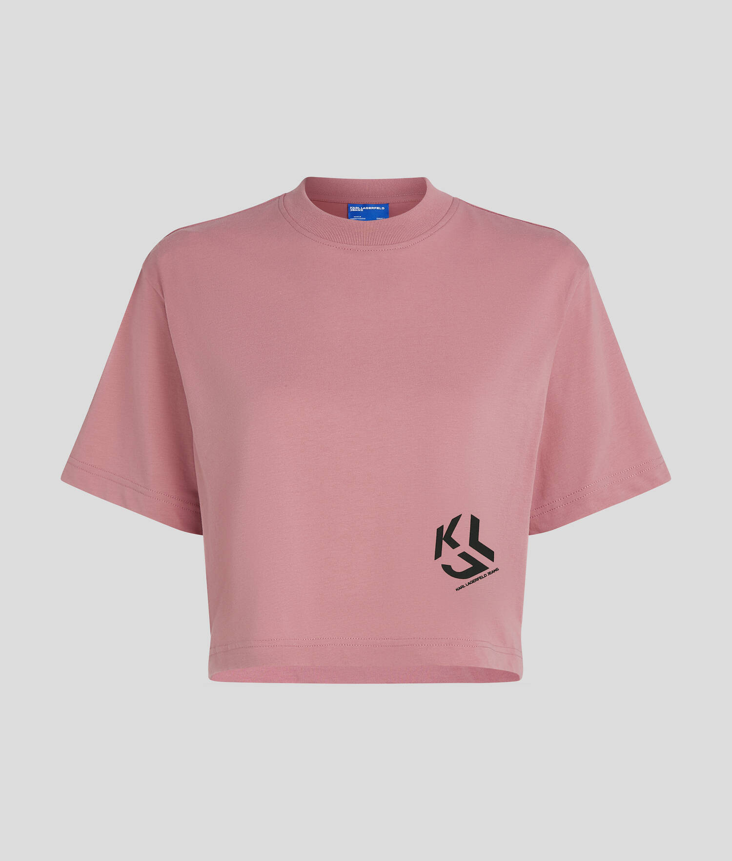 T-SHIRT CROPPED KLJ MONOGRAM - Gorge de renard