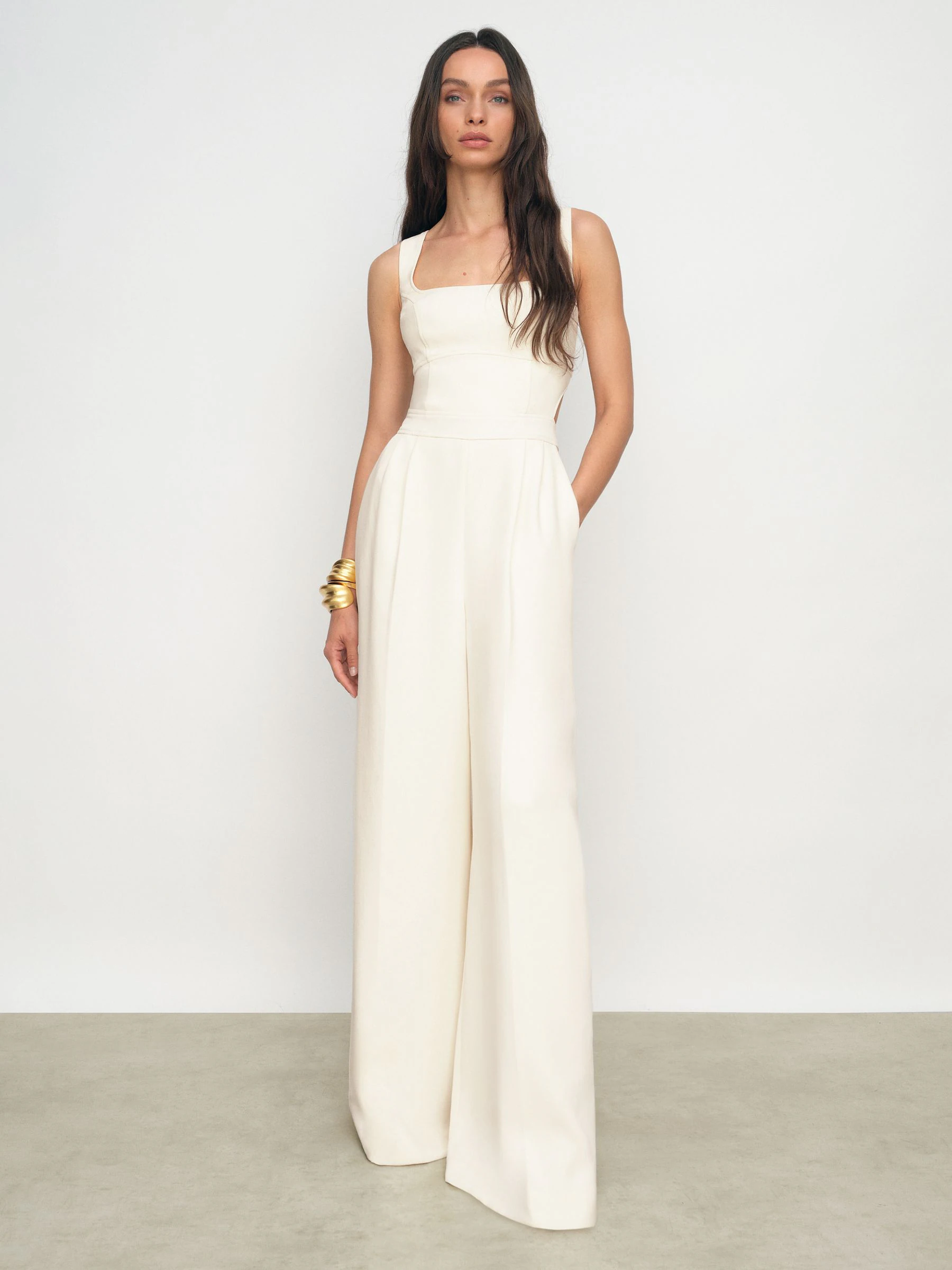 Ivoor - Reiss Dion Wide-Leg Cut-Out Jumpsuit