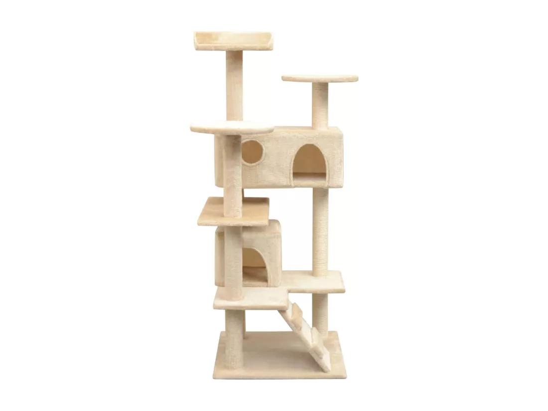 Arbre à chat avec griffoirs en sisal 125 cm Beige