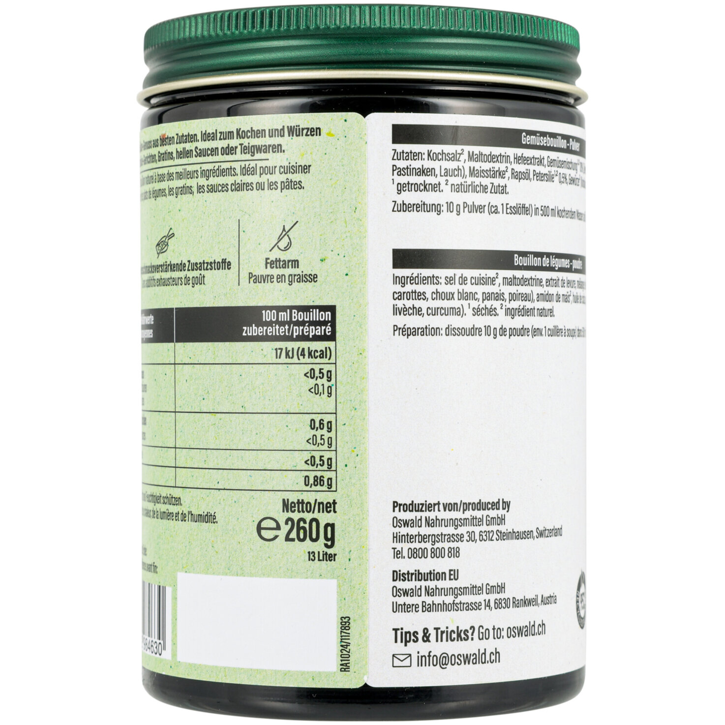 Oswald Naturschätze Gemüsebouillon Pulver