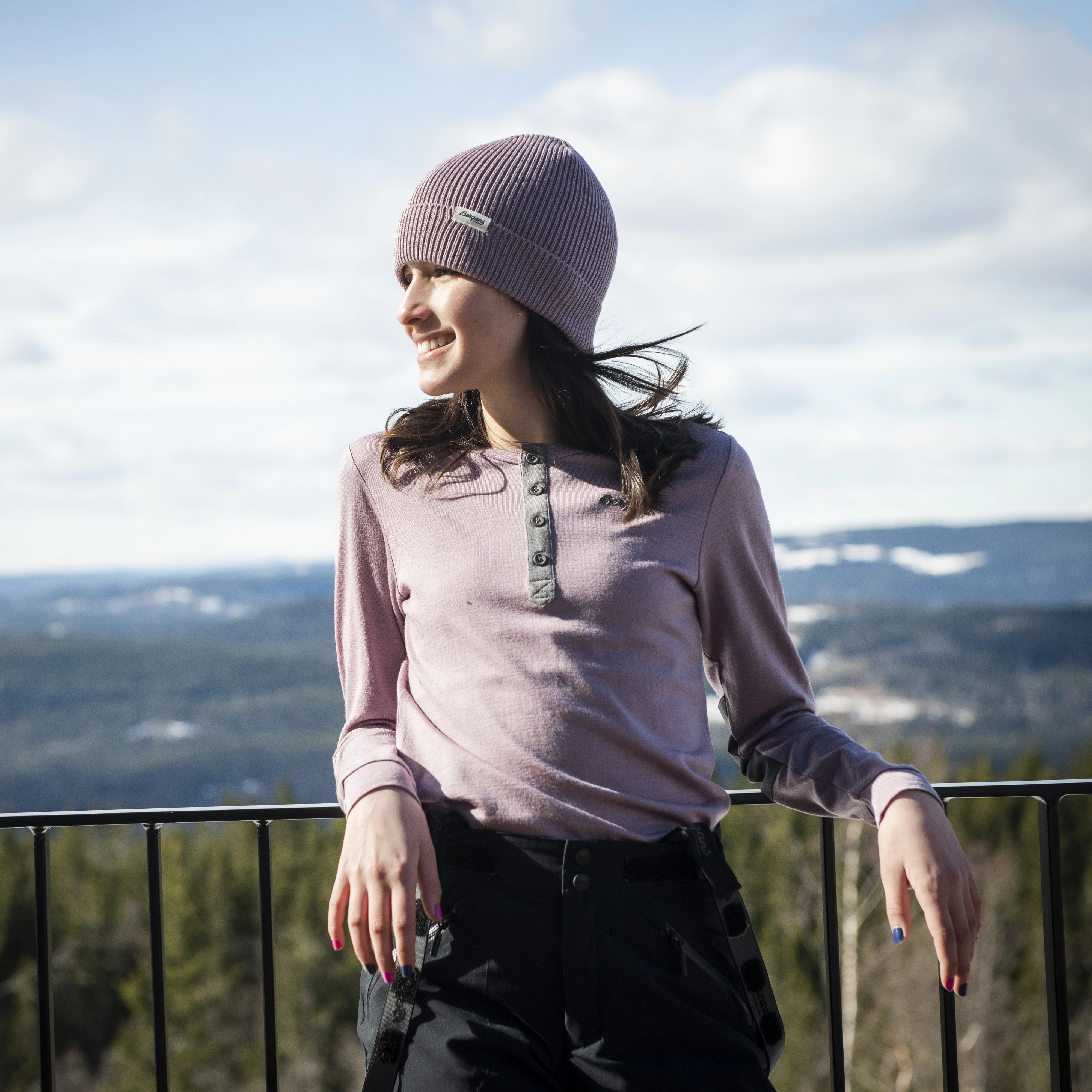 Myske Wool Youth Shirt Lilac Chalk