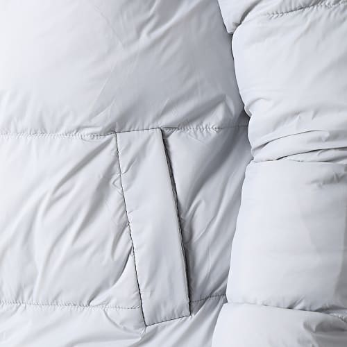 Doudoune Capuche Longue Gris