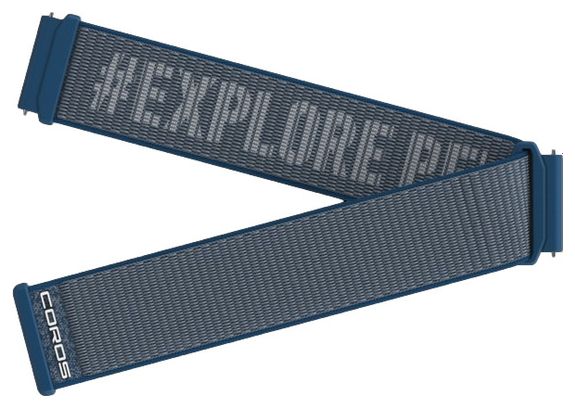 Bracelet de montre Coros 22mm Nylon Bleu/Gris
