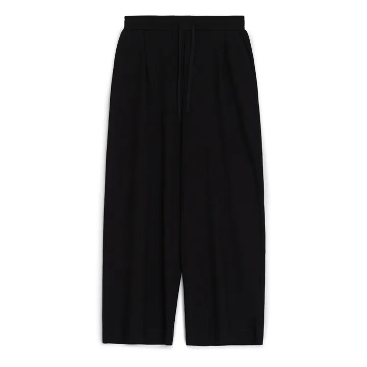 Kowtow Pantalon Wide Leg Jersey de Coton Bio | Noir