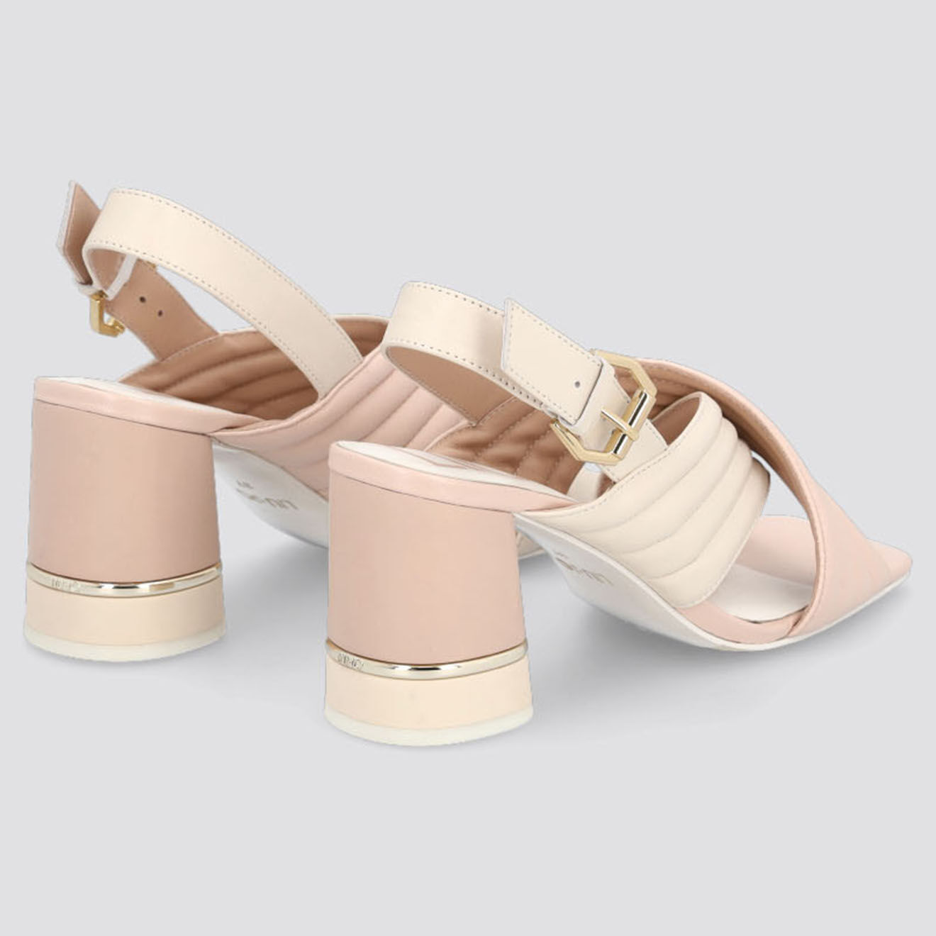 Liu-Jo Sandales en Cuir Nice beige/rose -Talon 6 cm
