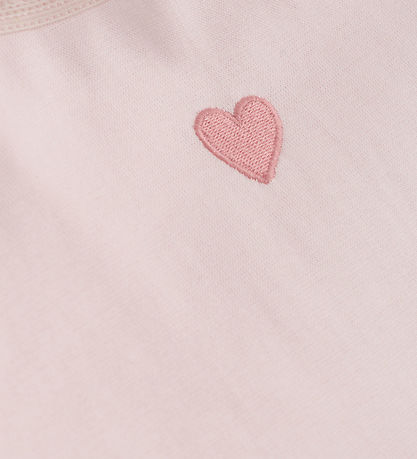 Minymo T-Shirt - Pink Dogwood m. Herzen