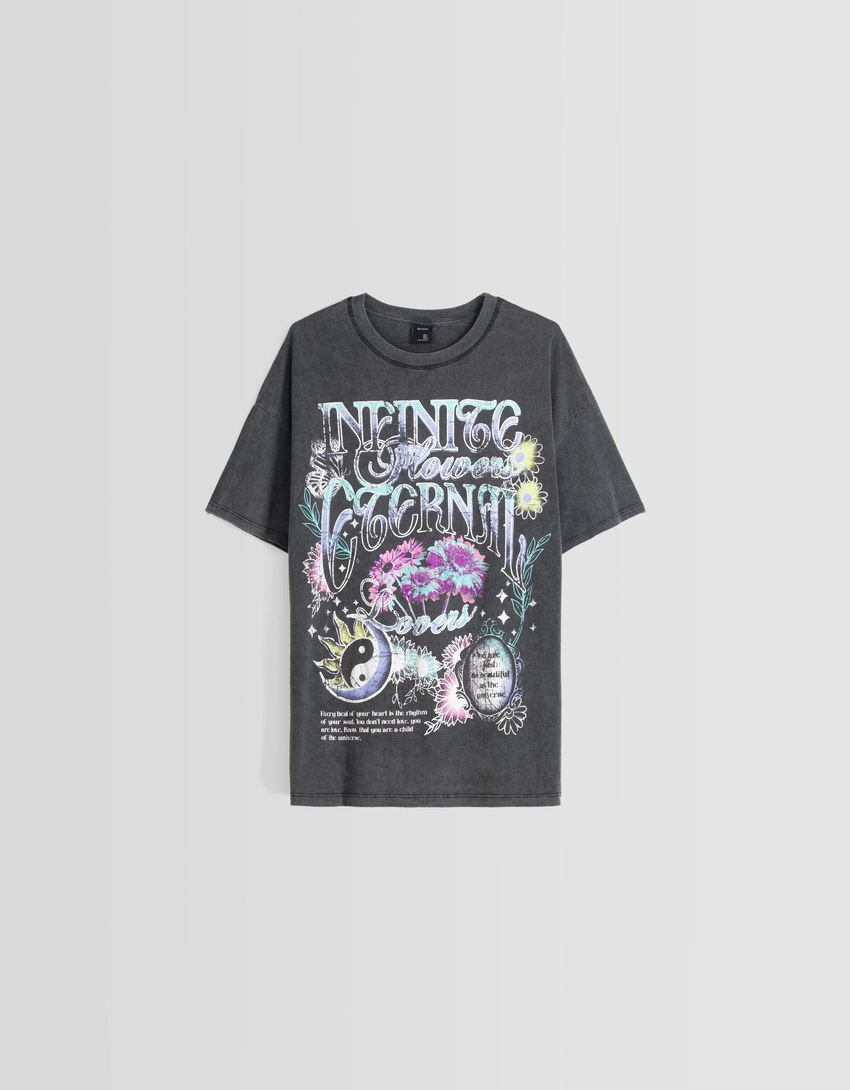 Camiseta de manga curta com estampa