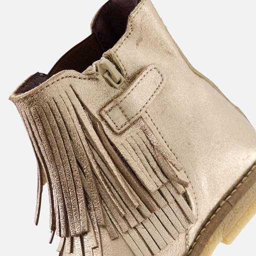 Clic! Enkellaarsjes beige Leer