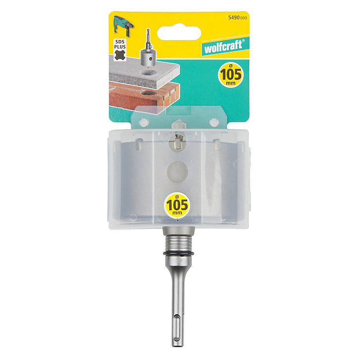 Trépan carbure de tungstène SDS+ Wolfraft ø105 mm pour béton, maçonnerie et pierre