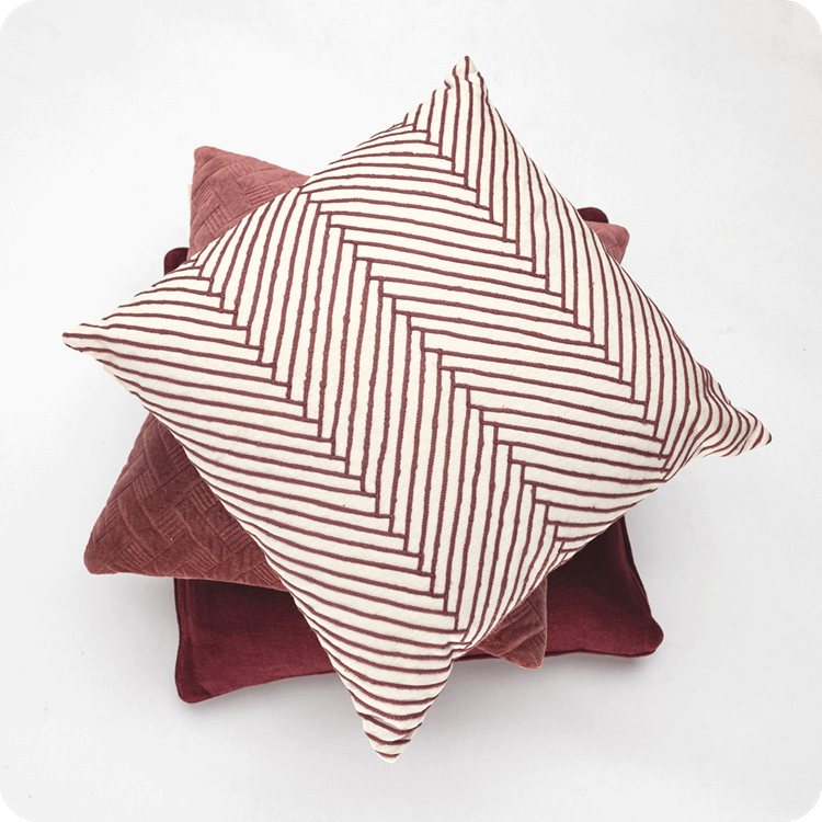 Kussen linnen Washed mineralred