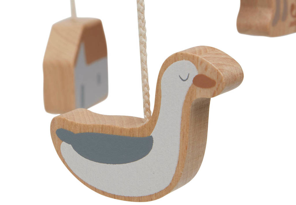Houten baby mobiel 20x20 cm Farm Biscuit/Ivory