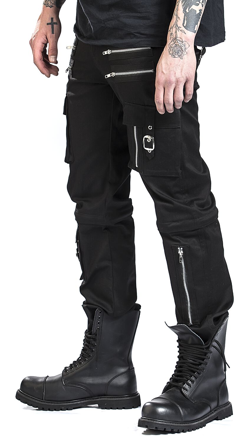2-En-1 : Pantalon/Short | Gothicana by EMP Pantalon en toile
