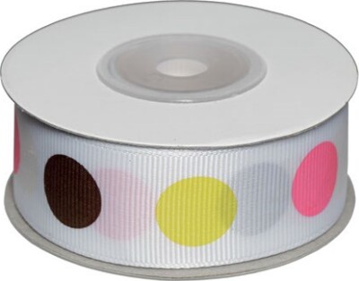 Dekobånd M/Prikker Pige 25Mm 10M - Polyester
