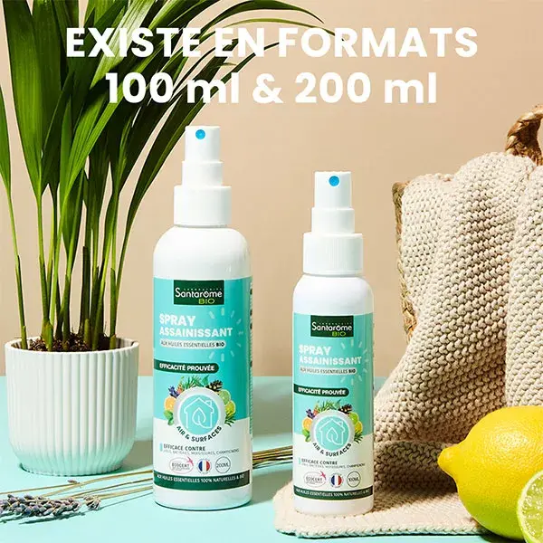 Santarome - Spray Desinfetante Orgânico com 20 Óleos Essenciais - Spray de 200ml