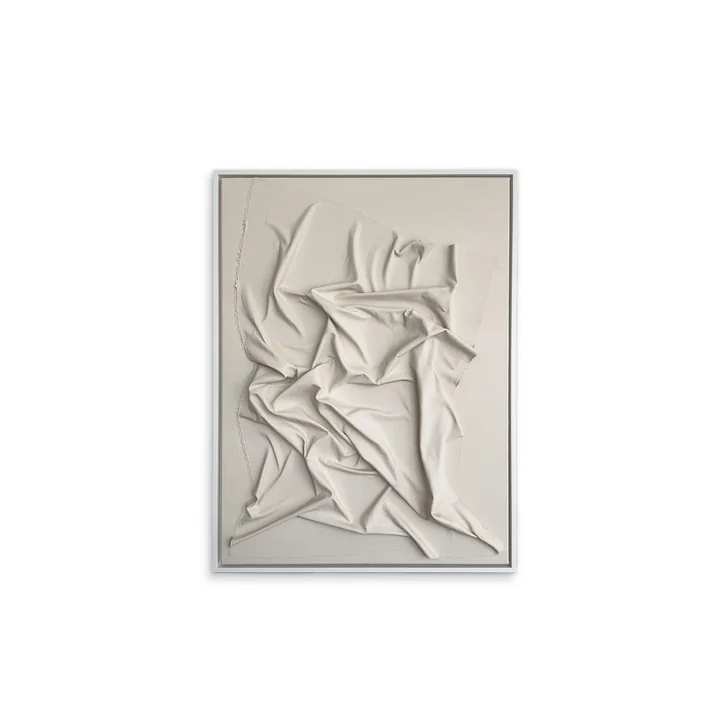 Studio Mykoda - SAHAVA Porca Miseria 1, 60 x 80 cm, beige hell / Rahmen weiss