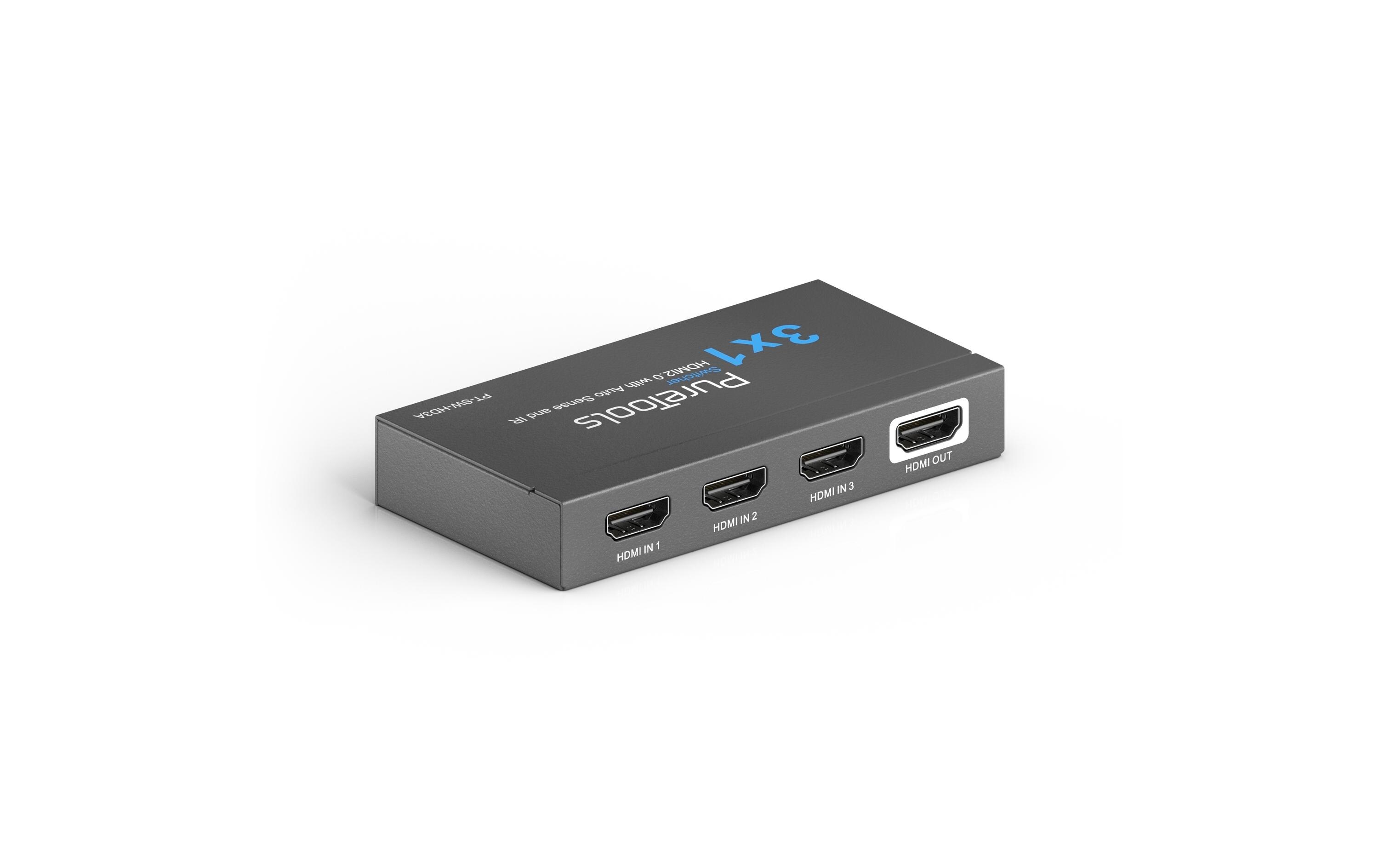 Switcher PT-SW-HD3A HDMIPureTools 3x1 4K 18Gbps HDMI Switcher mit Auto Sense