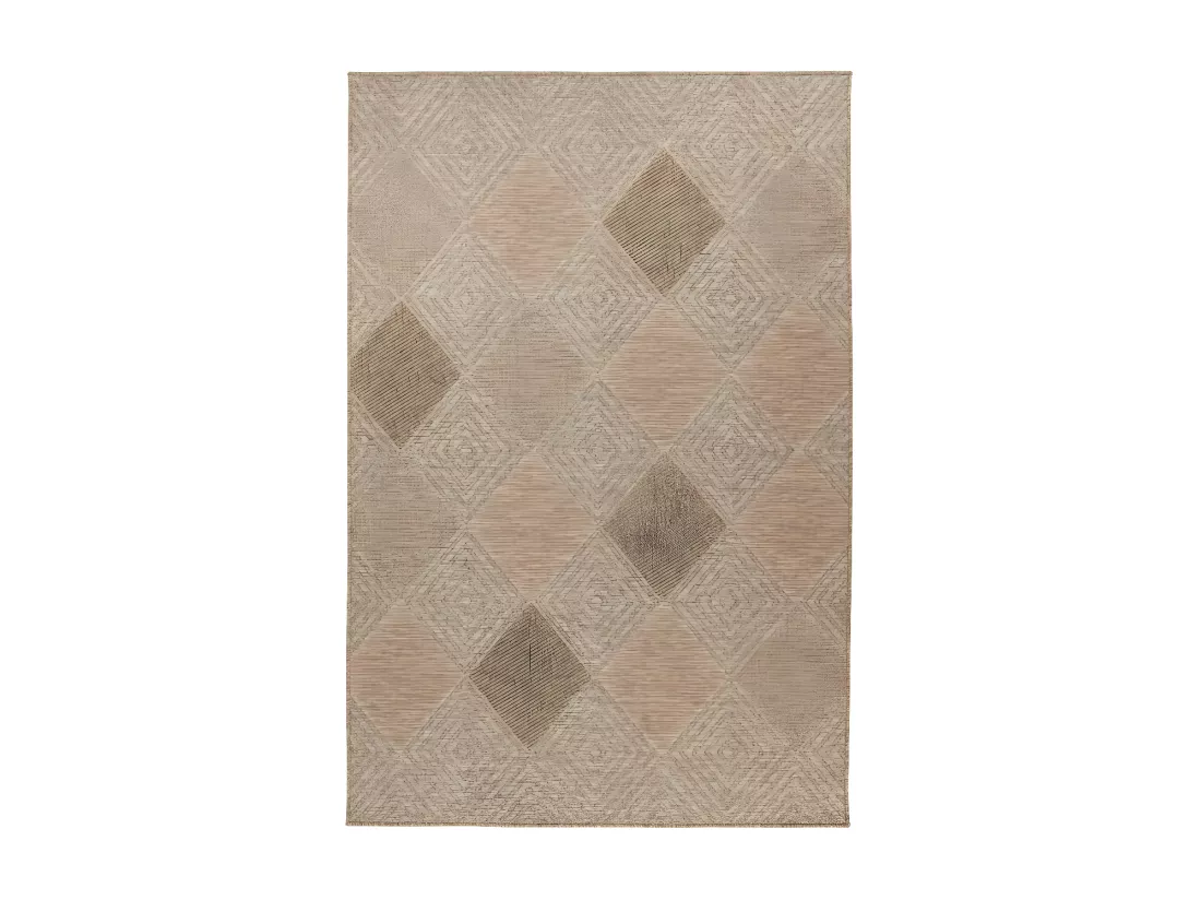 Tapis 290x200cm, design C403A coloris naturel - Confort et élégance pour votre intérieur