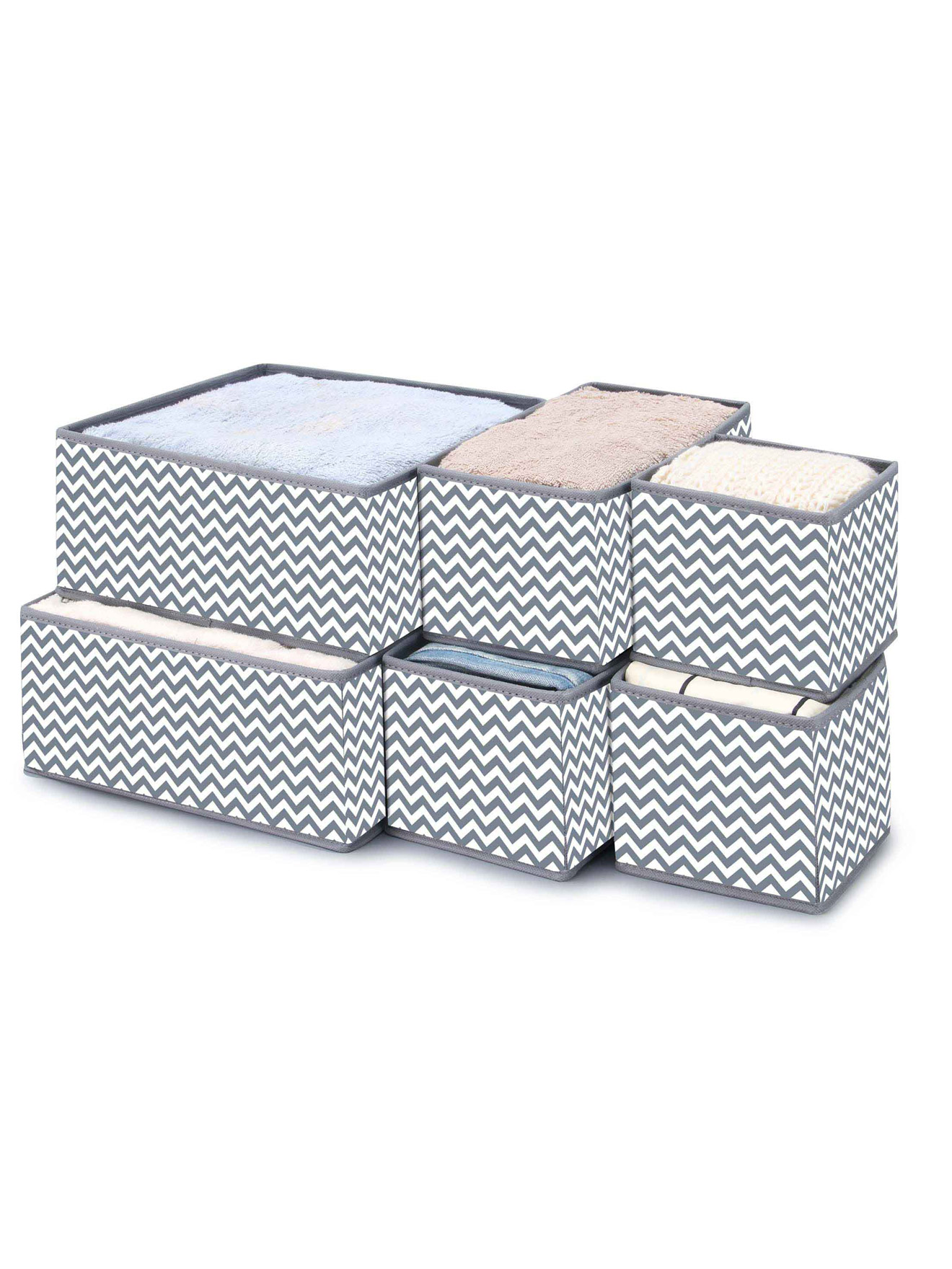 Lot de 6 cubes motif vagues