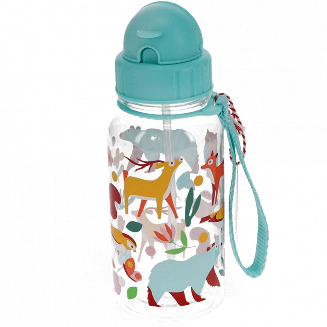 Rex london drinkfles met rietje - woodland