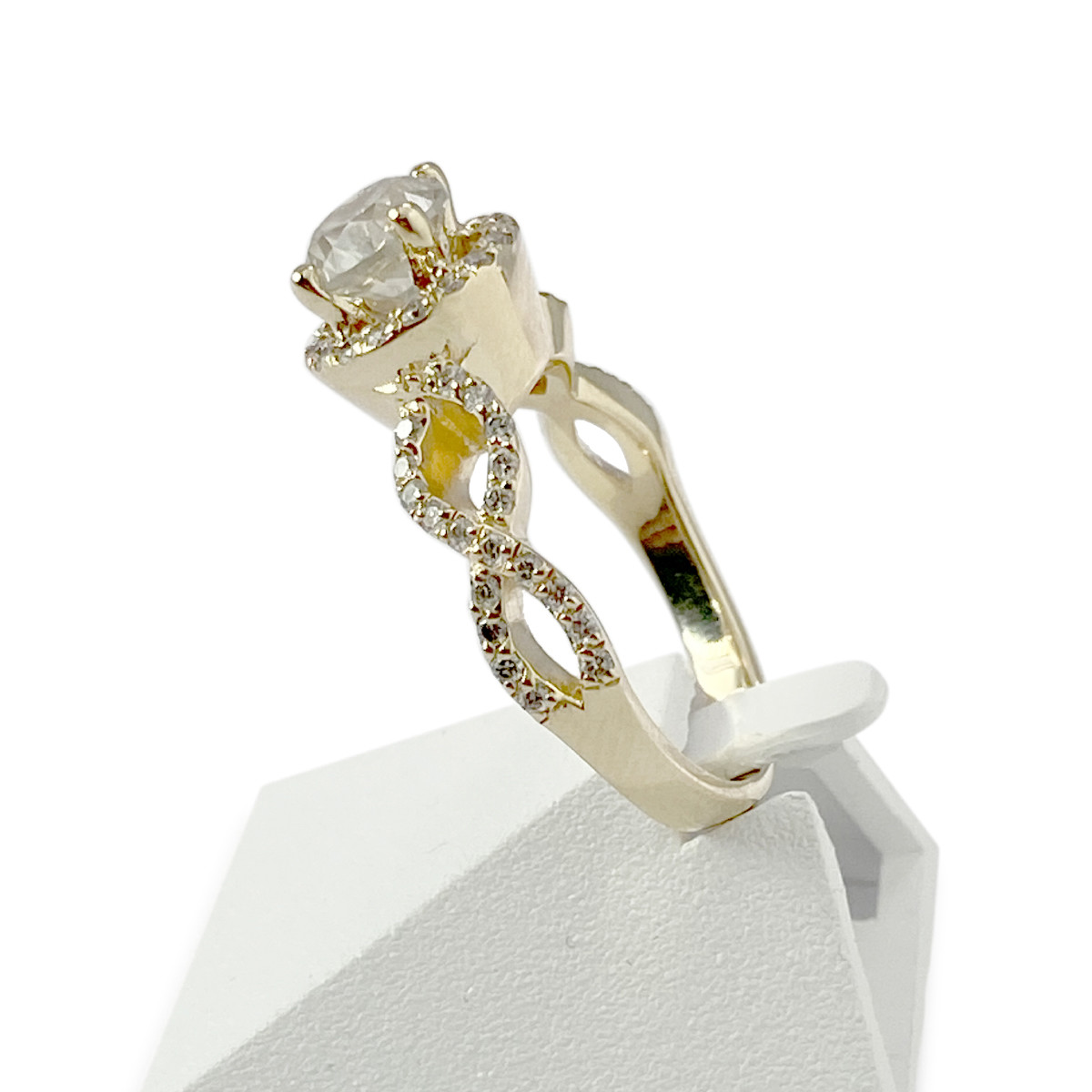 Bague d'occasion or 585 jaune diamants