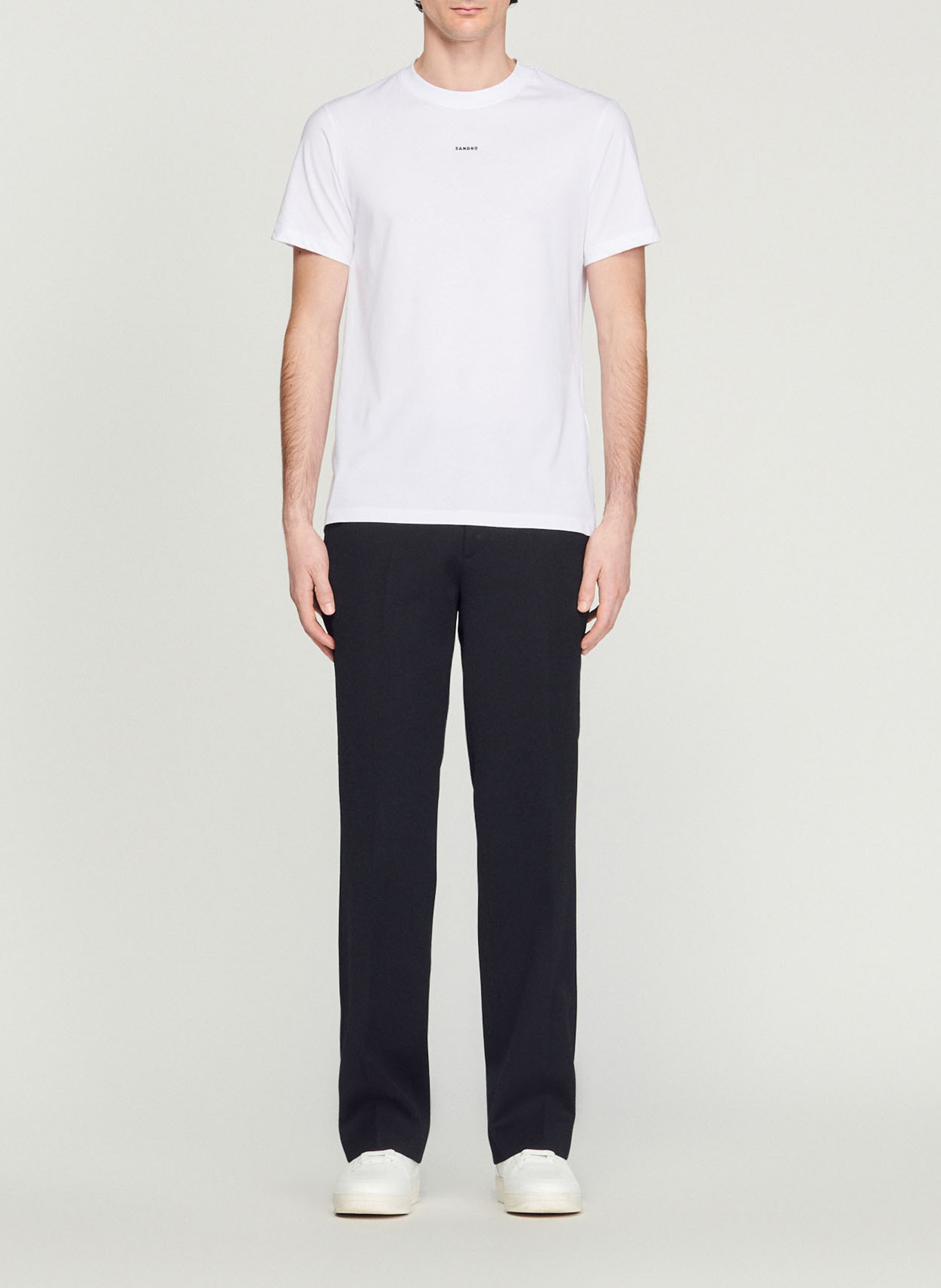 Tee-shirt col rond regular fit en coton biologique | Blanc