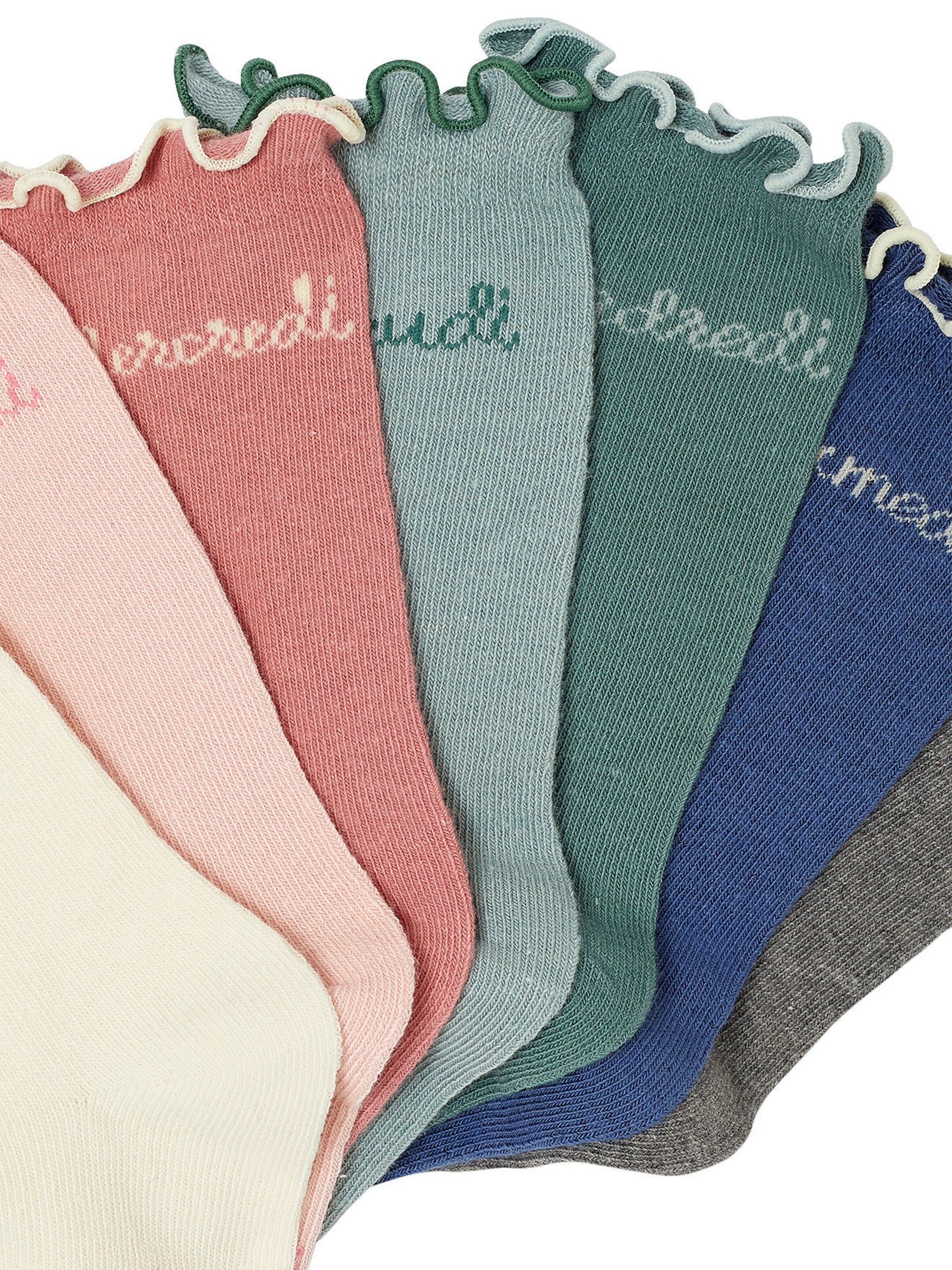 Vertbaudet 7er-Pack Mädchen Socken Wochentage blush