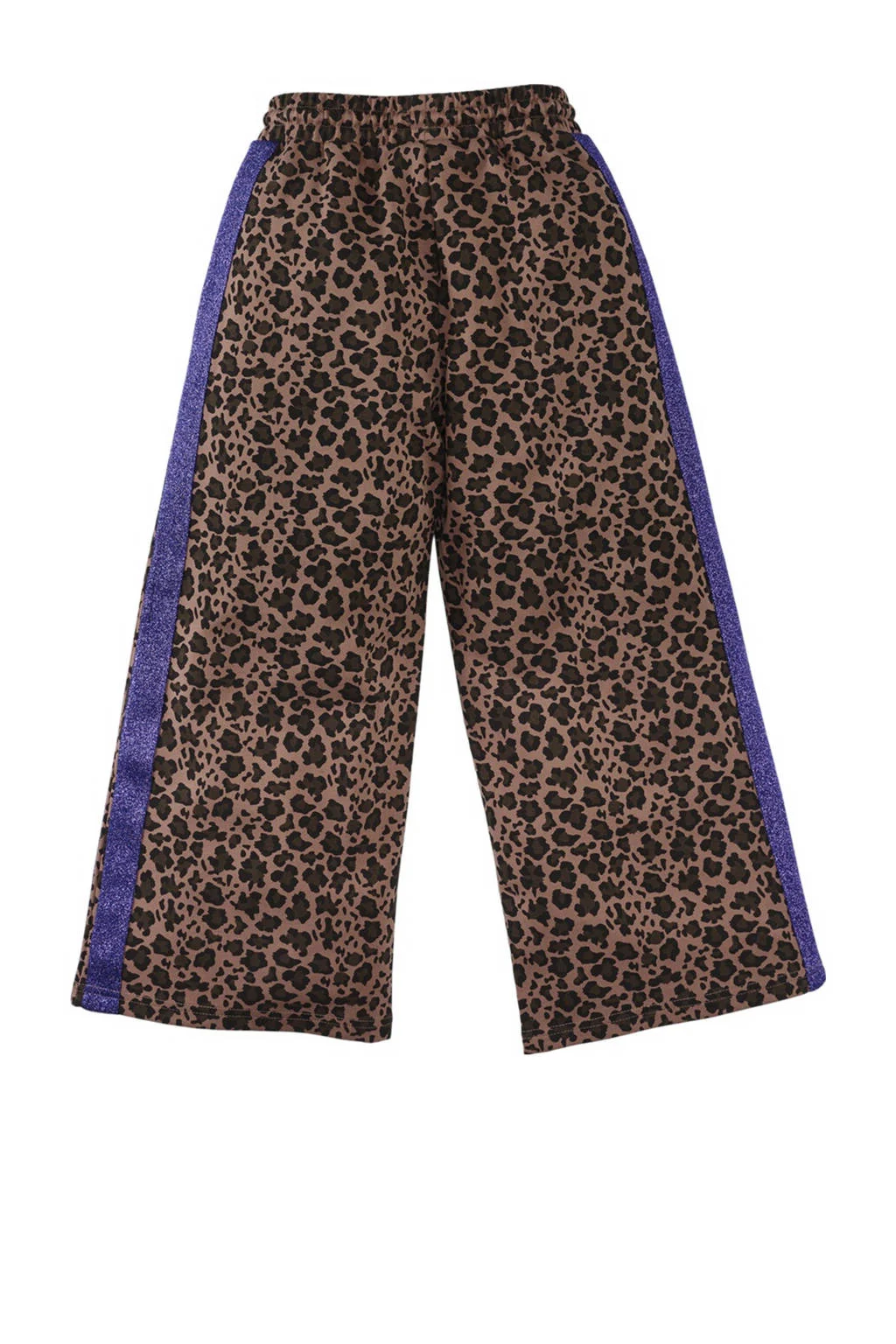 Z8 kids wide leg broek Ameera met panterprint bruin