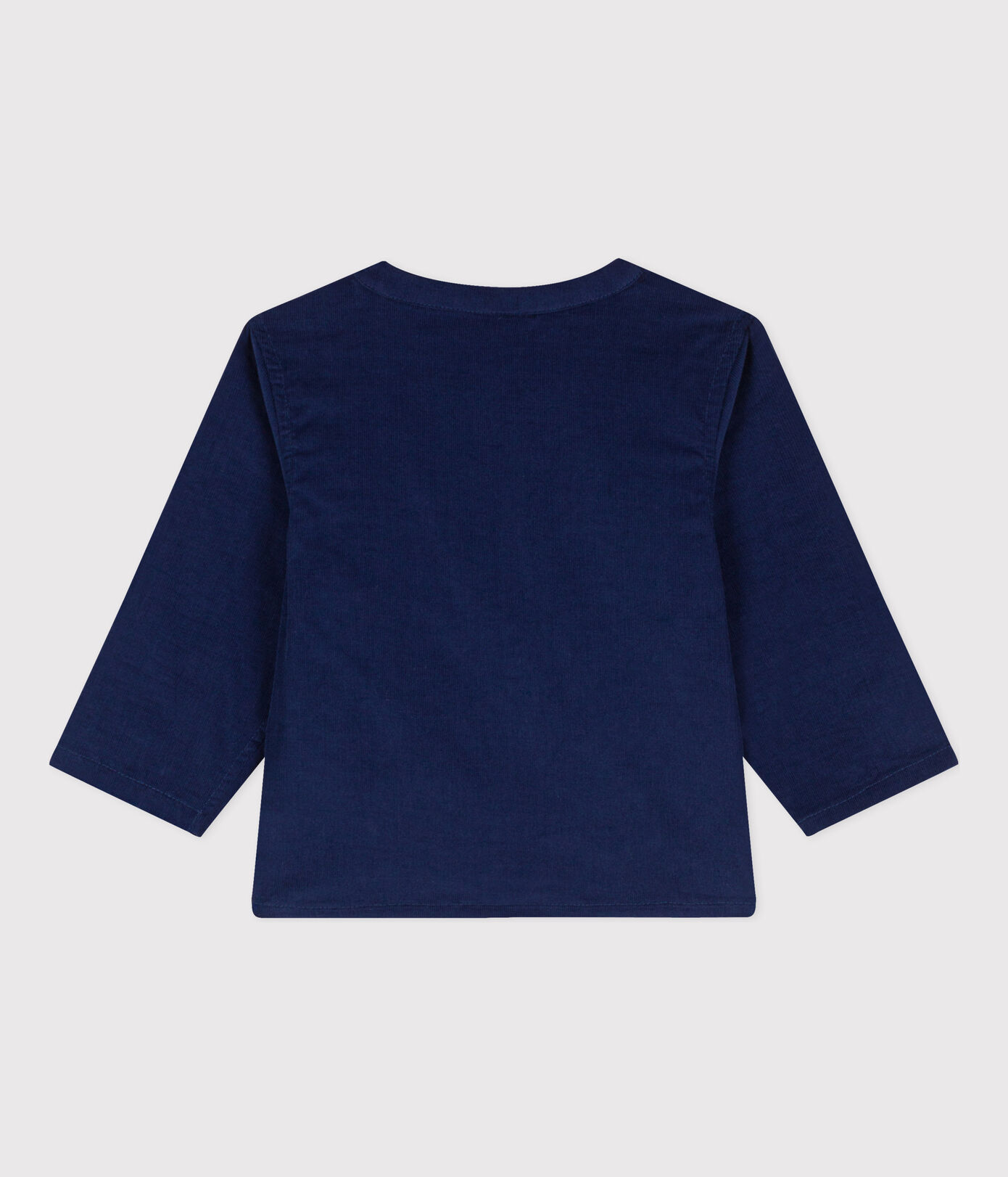 Chemise manches longues bébé en velours extra fin