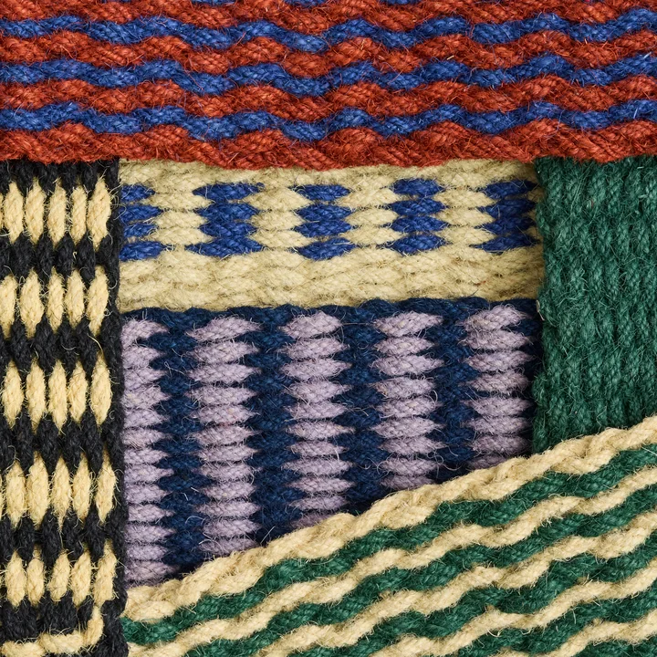 HAY - Coco Fussmatte, stripe wide, schwarz / weiss